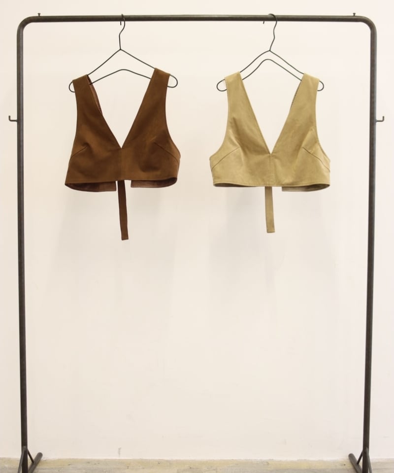 LE MÉLANGE 26SS】8613701 スウェードベストビスチェ | selects