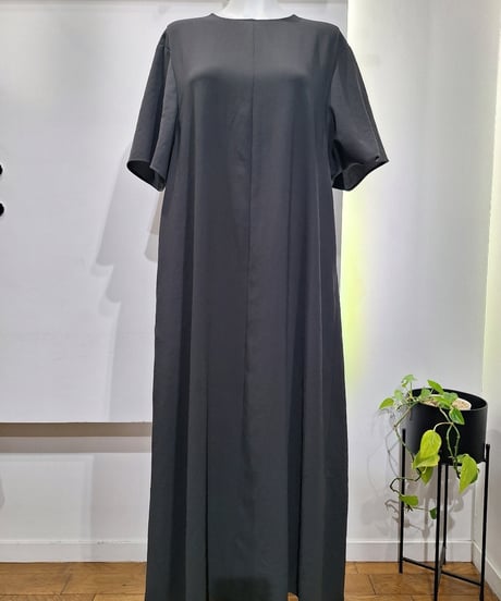【cafune】625102 2サイズ展開 mat stretch georgette flare onepiece