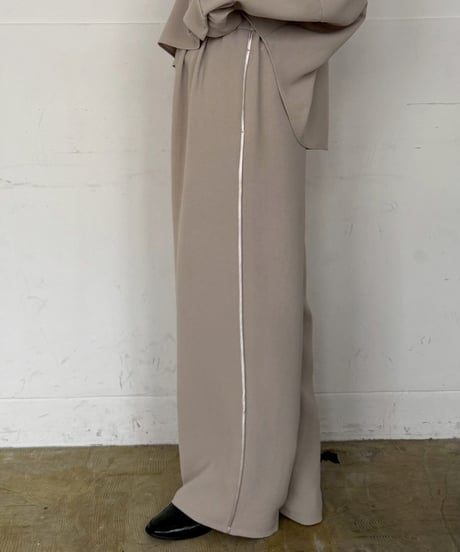 【cafune】535635 stretch georgette line pants