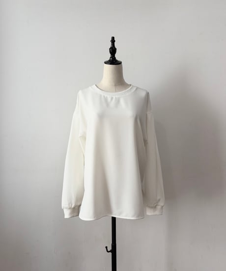 【siro de labonte】R613311 puff sleeve pullover linen like hightwist