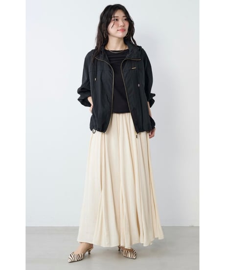 【MICA&DEAL】 0126106061 撥水-シアーフーデットブルゾン