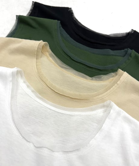 【cafune】525922 tulle combi tank top