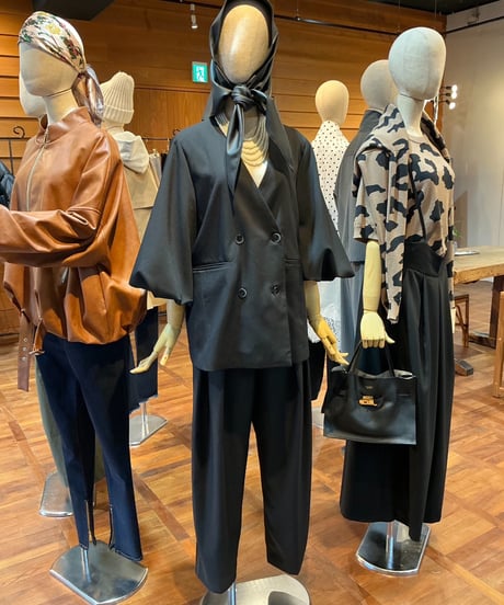 【MARGAUX VINTAGE】 JK - 26088 - A　バルーンスリーブノーカラージャケット