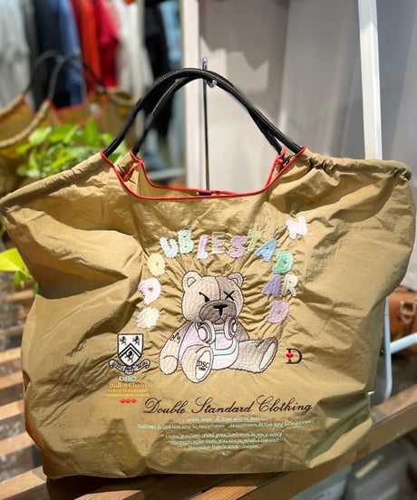 【DOUBLE STANDARD 】0400-000-253 DOUBLE STANDARD CLOTHING × BALL&CHAIN｜PASTEL BEAR SHOPPING BAG L SIZE