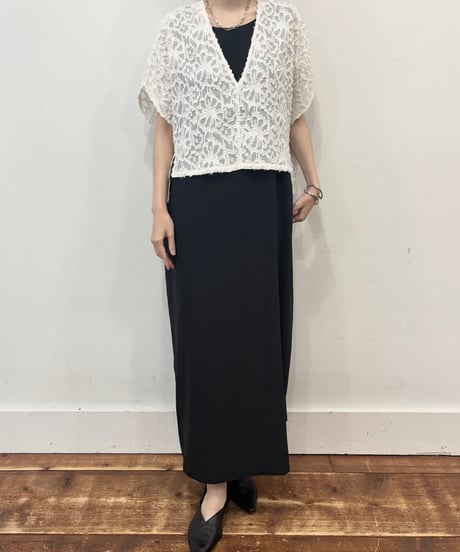【siro de labonte】R613316 short vest cut Jacquard