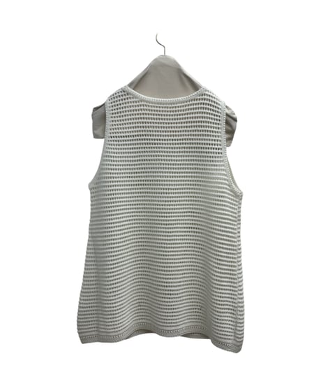 【ayane】  826540 ニットメッシュAラインタンクトップ