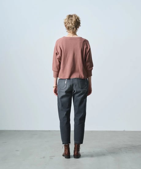 【kha:KI】MIL25FCS3467 HONEYCOMB 8th SLEEVE TOP