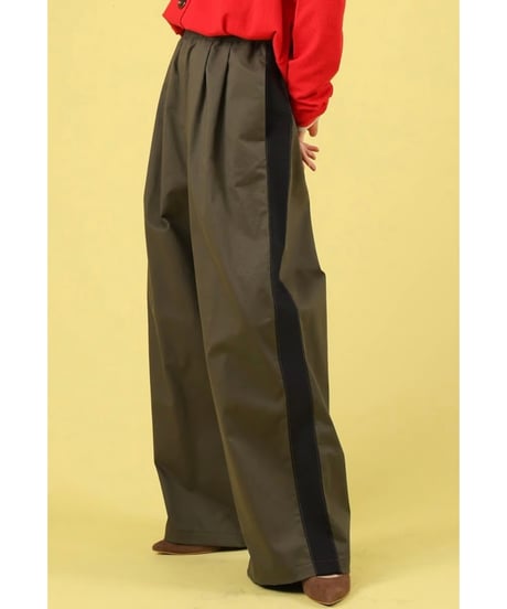 【trois】T246-87045 ツイルストレッチ ラインパンツ
