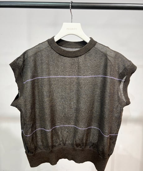 【PRIORITY】  P62004KR シアーフレンチボーダーニット