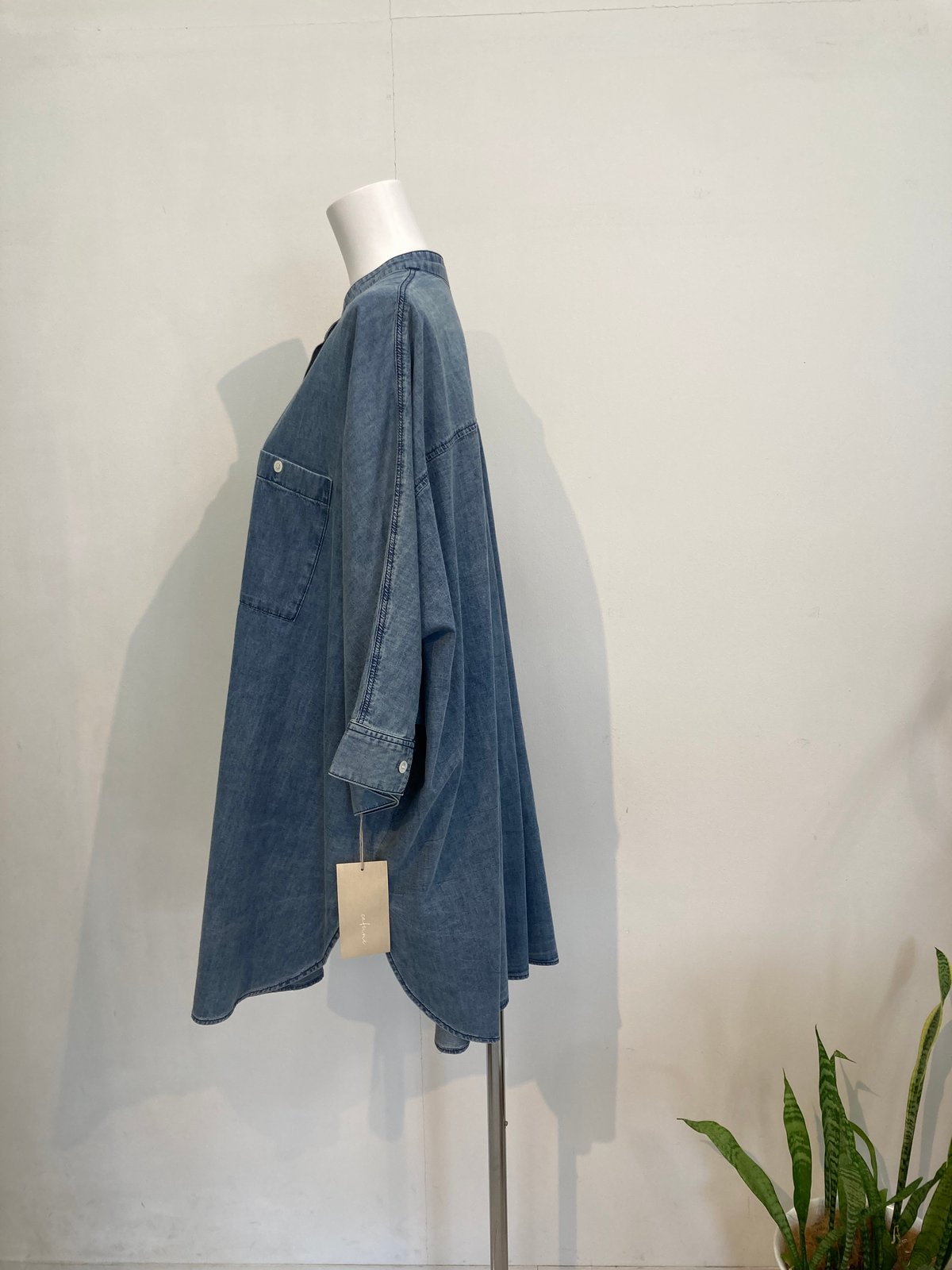 cafune 435983 dungaree dolman sleeve shirtビッグデニ cafune 435983 dungaree dolman sleeve shirtビッグデニ