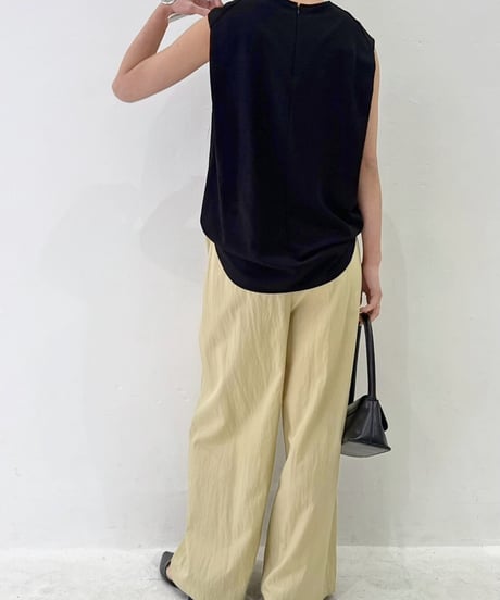 【cafune】525906 mat stretch georgette tuck blouse