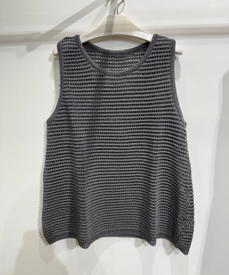全国送料185円【ayane】  826540 ニットメッシュAラインタンクトップ
