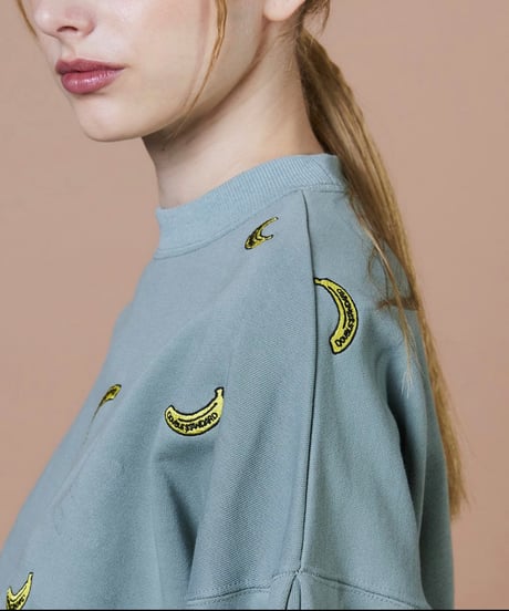 【DOUBLE STANDARD CLOTHING】0208330253 バナナ刺繍スウェット
