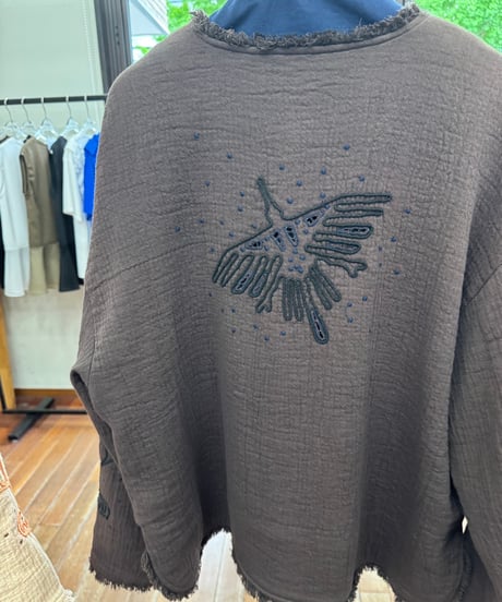 【LE MÉLANGE 26AW】8643804 コットンスラブ刺繍ジャケット