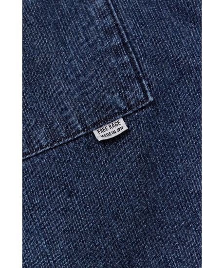 【FREERAGE】 226AS105 "10oz DENIM" CPOシャツ -Hand Paint-／ALL WE NEED IS PEACE
