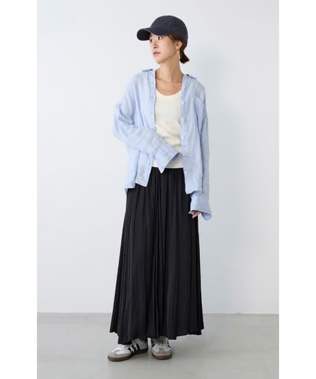 【MICA&DEAL】 0126101055 ウォッシュドリネンシャツ