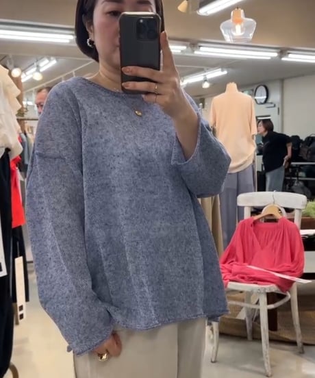 【cafune&PASSIONE 26SS】26964　メッシュニットプルオーバー