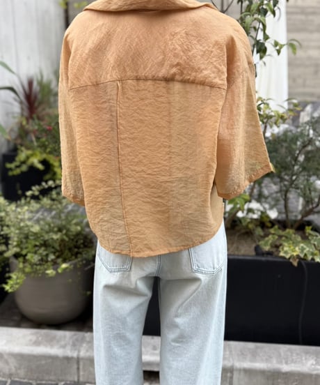 【cafune】525913 cupra organdy short shirt