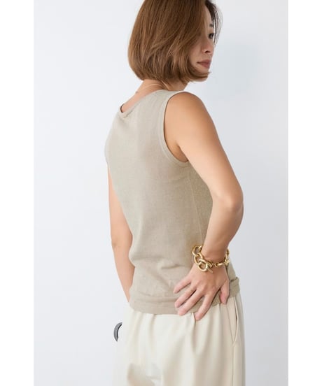 MICA&DEAL 0126108051 ラメニットタンクトップ