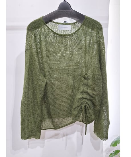 【sugar rose 25aw】251750 シャーリングデザインモヘヤニット