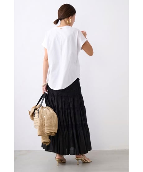 【MICA&DEAL】 0126209101 "LAIA"ロゴヘムラウンドT-shirt