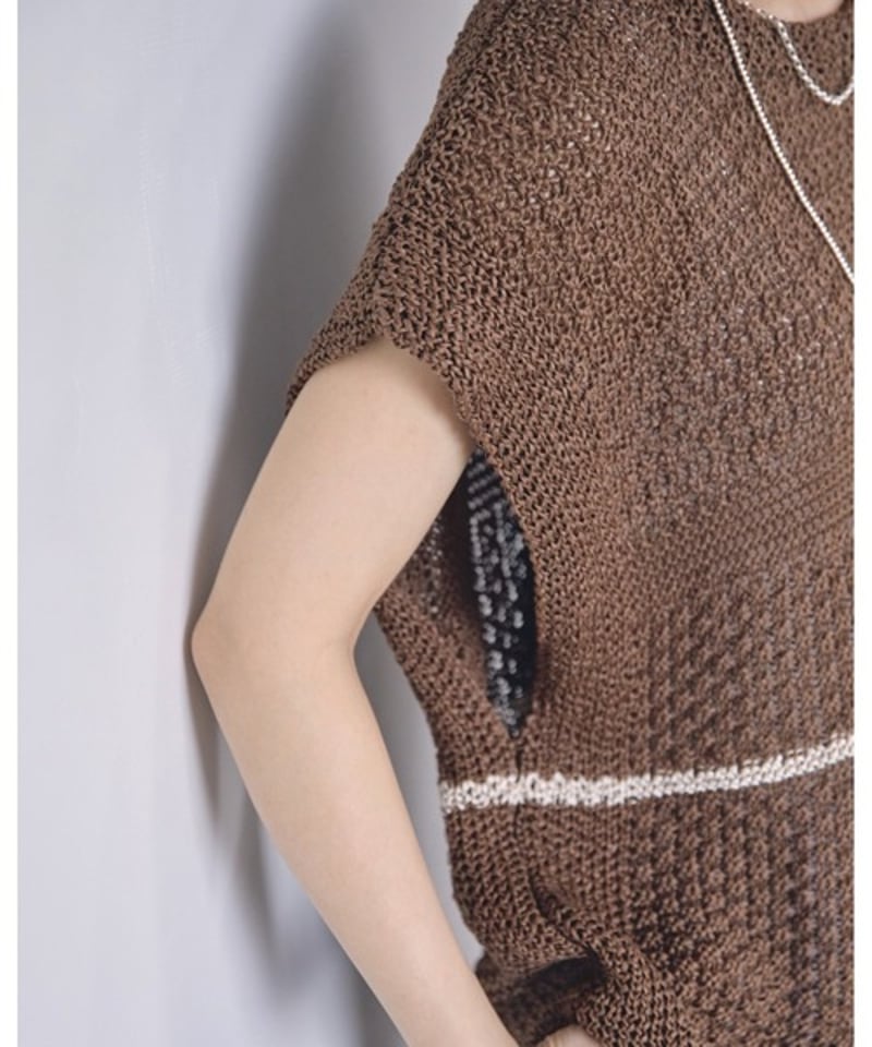 TODAYFUL】12210507 Fringe Pattern Knitvest | se 