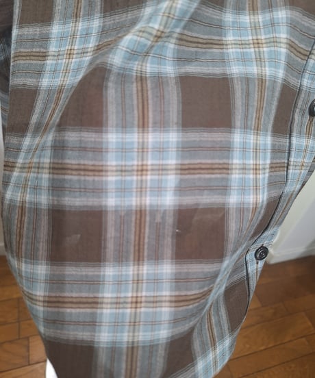 【cafune】625923 washer voile check shirt