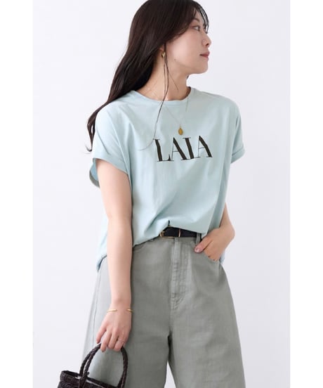 【MICA&DEAL】 0126209101 "LAIA"ロゴヘムラウンドT-shirt