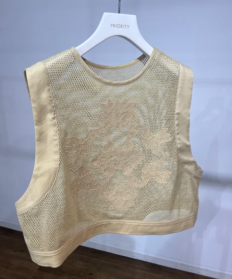【PRIORITY 26SS】  P62001KRアイレットレースメッシュタンク