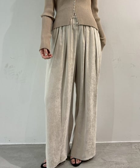 【cafune】535623 silk touch polyester wide easy pants