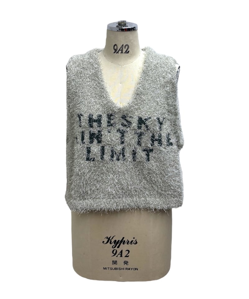 ayane25autumn】855726 ロゴ入りダンスヤーンニットベスト