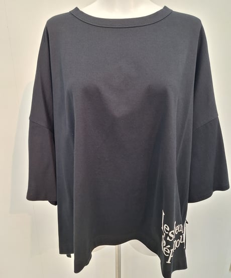 【ATELIER SIX】 21254485 CLASSIC 8分袖天竺ロゴワイドT