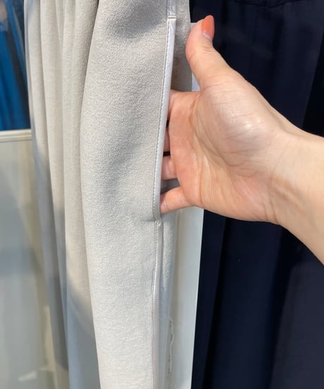 【cafune】535635 stretch georgette line pants