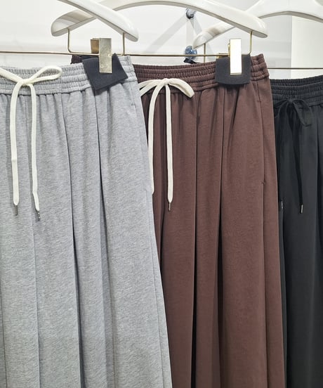 【cafune】625603 dry cotton wide easy pants