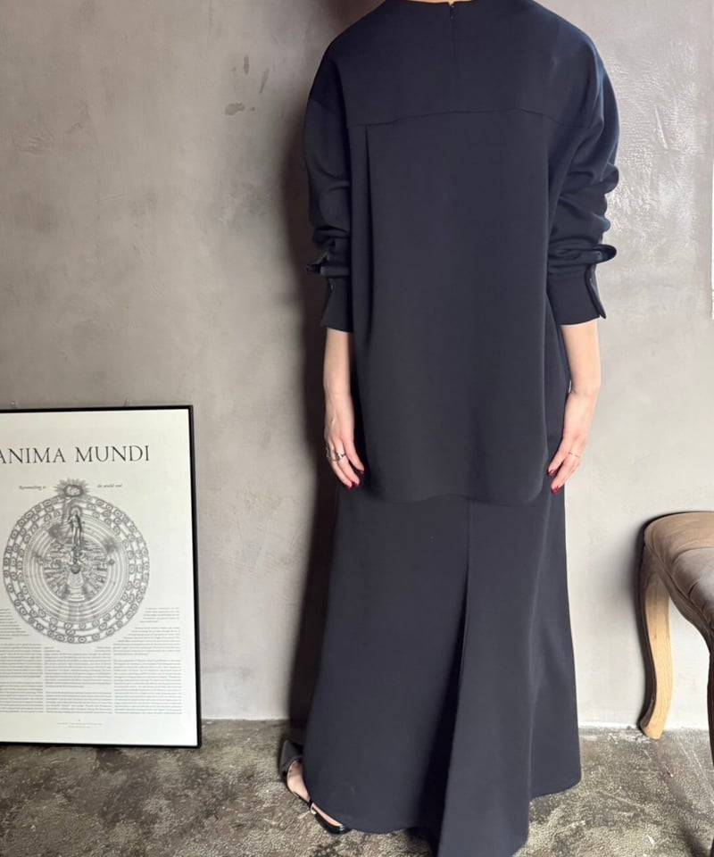 cafune】535631 double knit back flare skirt | s