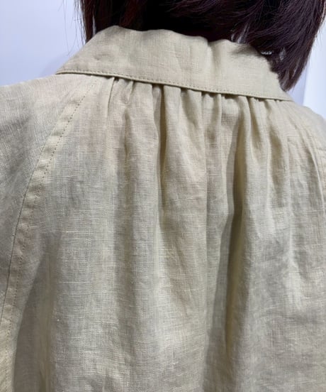 【cafune】625906　French linen form sleeve pullover