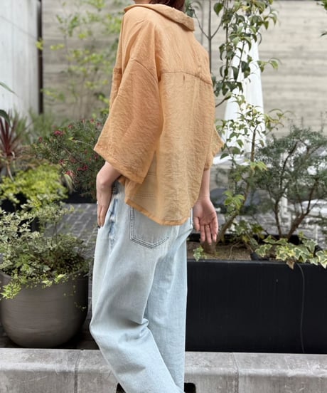 【cafune】525913 cupra organdy short shirt