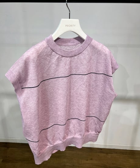【PRIORITY】  P62004KR シアーフレンチボーダーニット