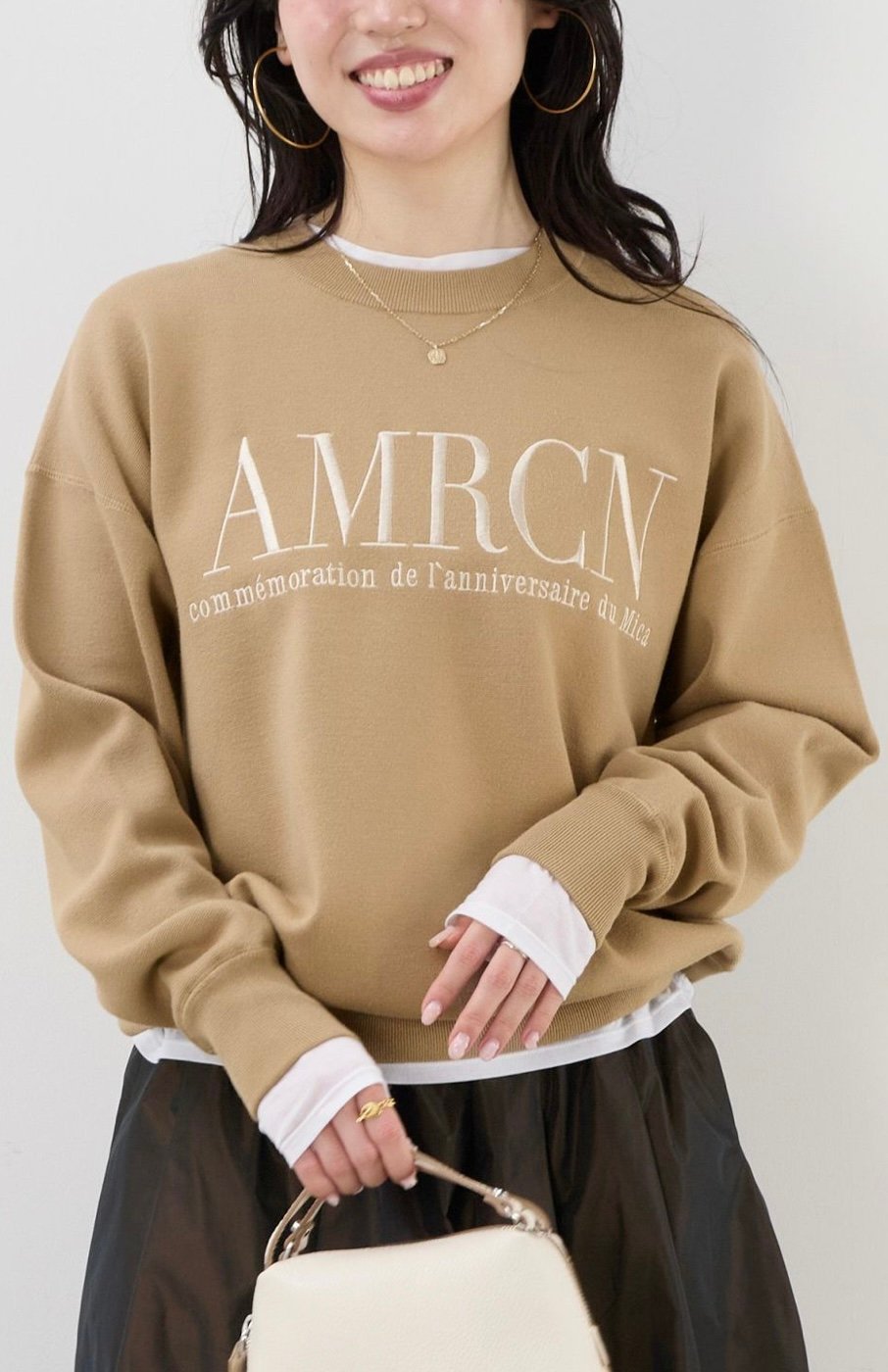 AMERICANA×MICA＆DEAL ロゴ刺繍フリースプルオーバー 本当に 安い 通販ファッション - AMERICANA×MICA＆DEAL ロゴ刺繍