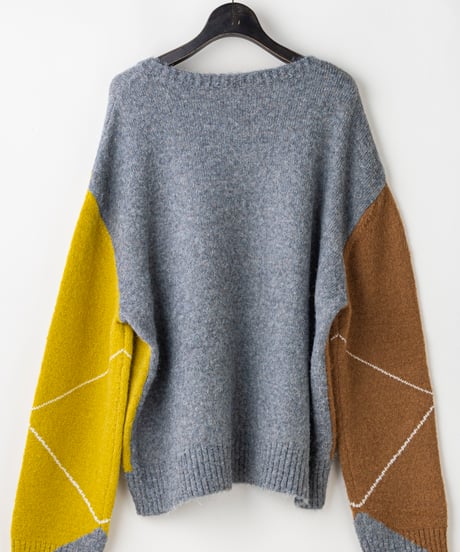【Lallia Mu 26AW】2614436 アーガイルプルオーバーニット