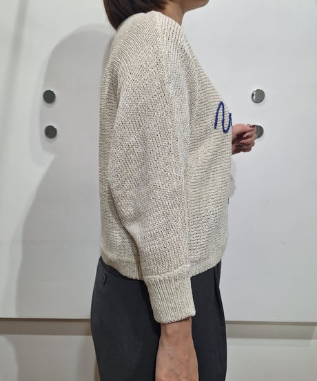 【ATELIER SIX】BL-11267396 リネンテープロゴ刺繍プルオーバー