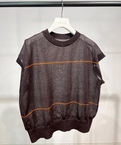 【PRIORITY】  P62004KR シアーフレンチボーダーニット
