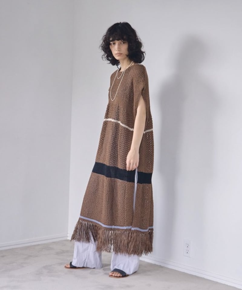 TODAYFUL】12210507 Fringe Pattern Knitvest | se