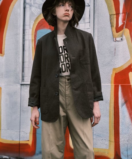 数量限定！【LE MÉLANGE 26AW】8643802 コットンラミーシャンブレーオーバーサイズジャケット