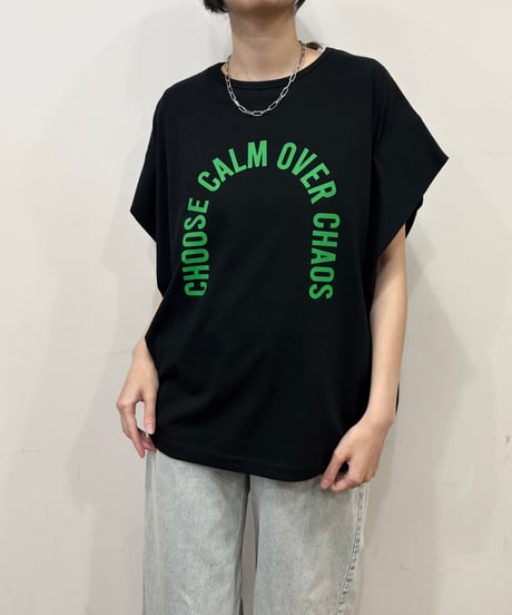 【siro de labonte】R613220 message tuck sleeve Tshirt 30/-highgauge cotton