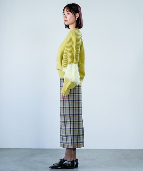 【Lallia Mu 26AW】2614852 チェックタイトスカート