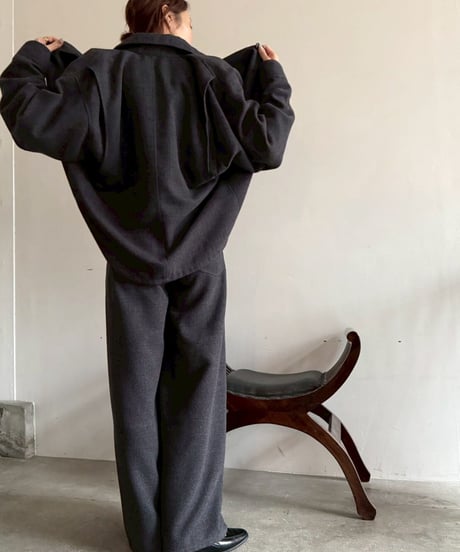 【cafune】545903 TWEEDY polyester back tuck shirt