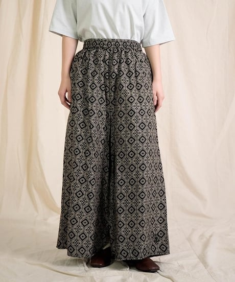 【Brocante】33-0344X P  インドプリント(パターン) ピエロパンツ