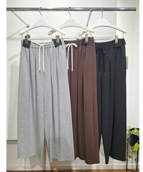 【cafune】625603 dry cotton wide easy pants