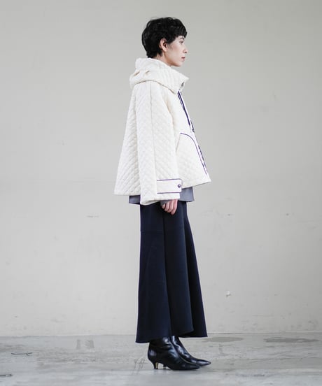 3【Lallia Mu 26AW】2613161　エンボスキルティングジャケットコート